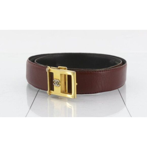 Chanel Leather Belt with Gold Chanel Buckle - Picture 1 of 5